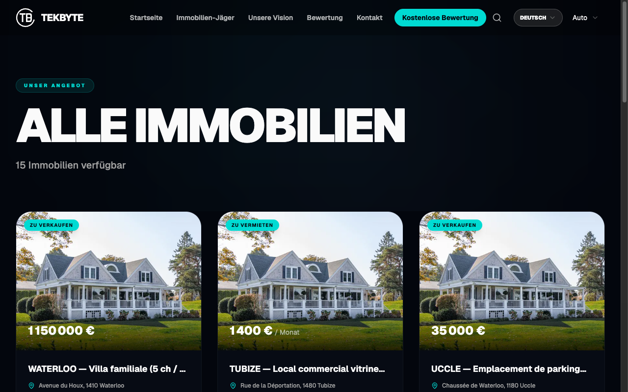 Immo-Makler Real Estate Properties Page Design